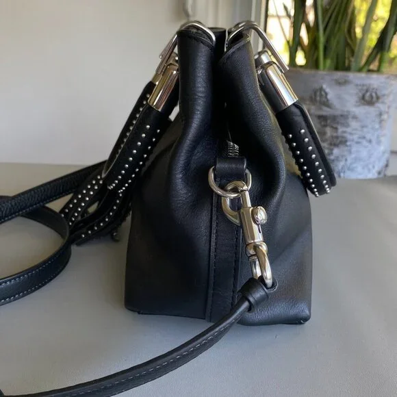 Vince Camuto Elva Studded Leather Satchel Crossbody Bag​ - Picture 3 of 15